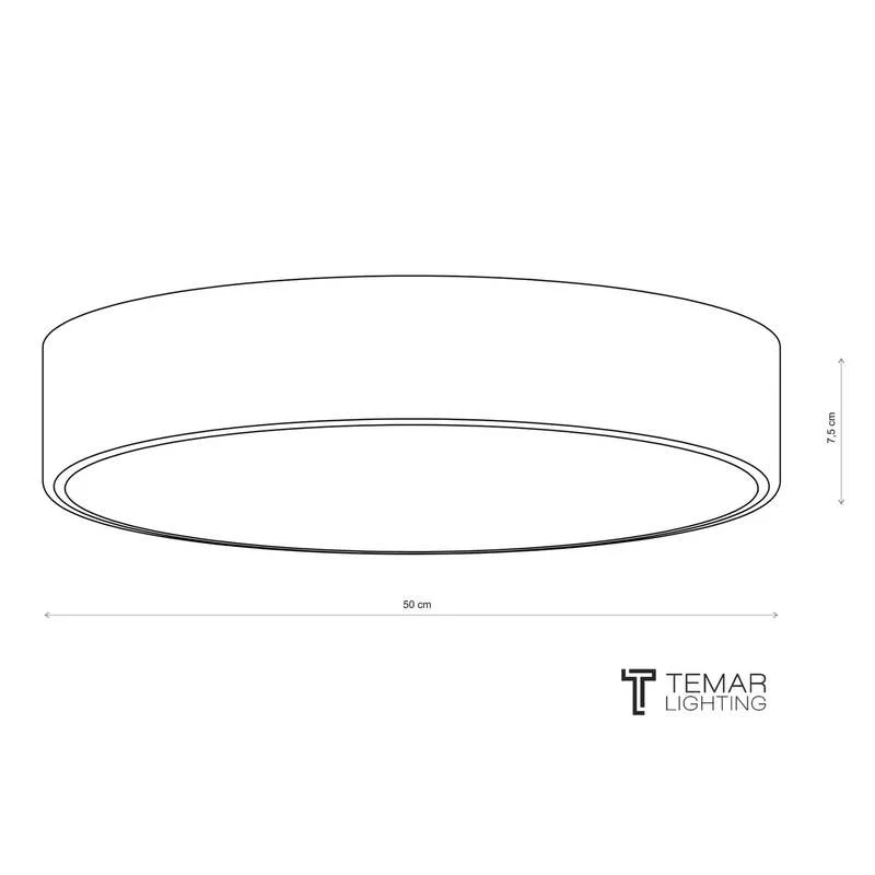 B-Ware Deckenleuchte Cleo Ø 50 cm IP54 schwarz Metall E27 dimmbar 4x24W LED