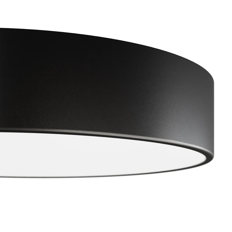 B-Ware Deckenleuchte Cleo Ø 50 cm IP54 schwarz Metall E27 dimmbar 4x24W LED