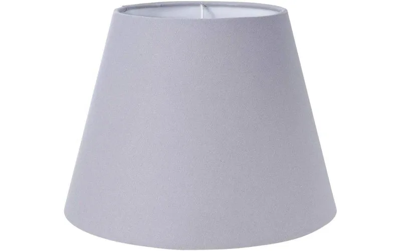 B-Ware PR Home Schirm Lampenschirm Meja Baumwolle grau E27 Ringhalterung Ø25cm x 18,5cm