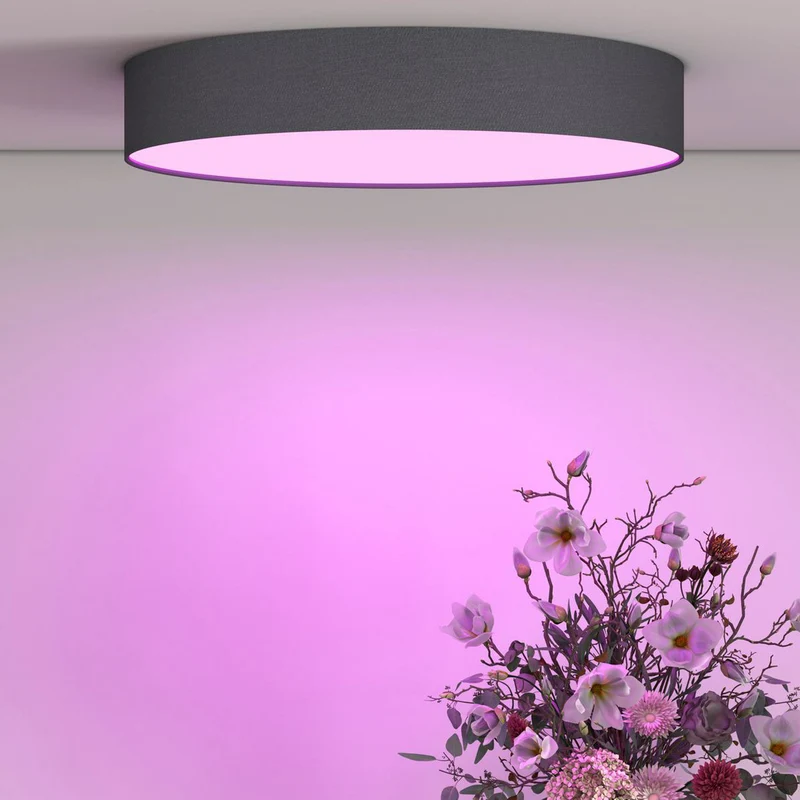 B-Ware Calex LED-Deckenleuchte Leuchte Smart RGBW Ø 40 cm dimmbar Fabric