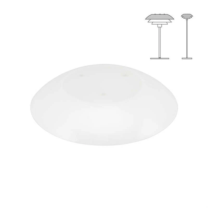 B-Ware Dyberg Larsen DL31 Ersatz-Lampenschirm Glasdachscheibe Schirm Opal Ersatzglas