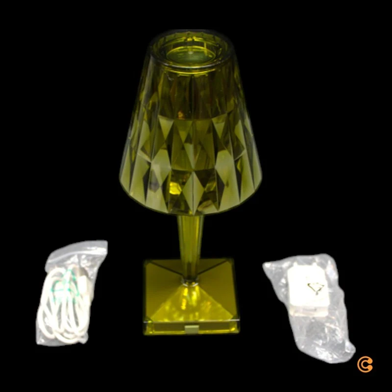 B-Ware Kartell Tischlampe Tischleuchte LED Akku Battery grün Outdoor IP54 26 cm