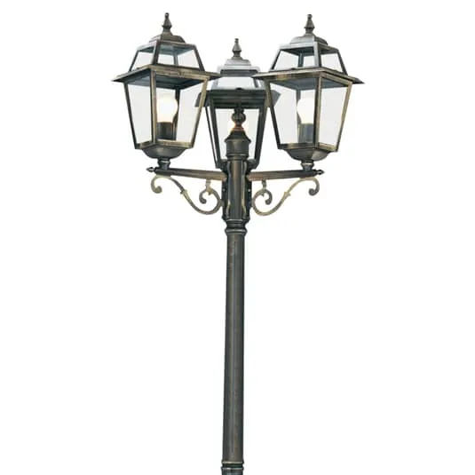 B-Ware Searchlight Mastleuchte New Orleans Außenlampe Laterne Lampe Leuchte 3 falmmig