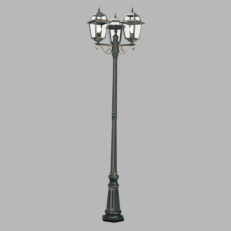 B-Ware Searchlight Mastleuchte New Orleans Außenlampe Laterne Lampe Leuchte 3 falmmig