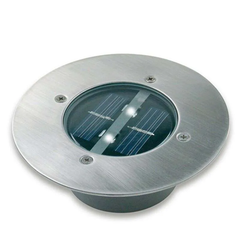 6x B-Ware Smartwares Solar-LED-Bodeneinbaustrahler Lugo Gartenleuchte Edelstahl IP44 14cm