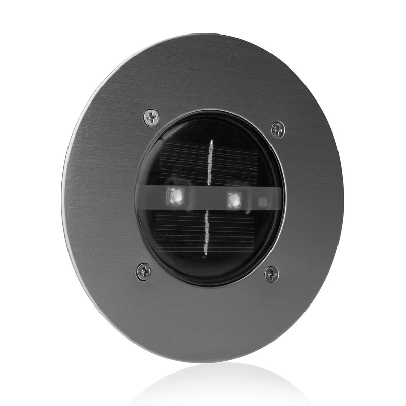 6x B-Ware Smartwares Solar-LED-Bodeneinbaustrahler Lugo Gartenleuchte Edelstahl IP44 14cm