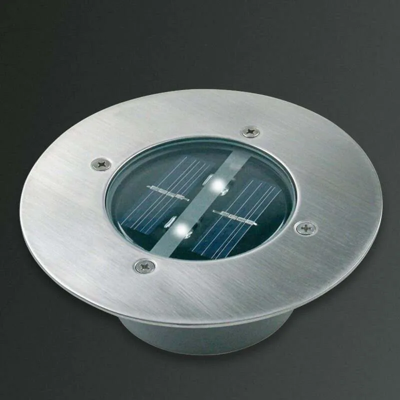 6x B-Ware Smartwares Solar-LED-Bodeneinbaustrahler Lugo Gartenleuchte Edelstahl IP44 14cm
