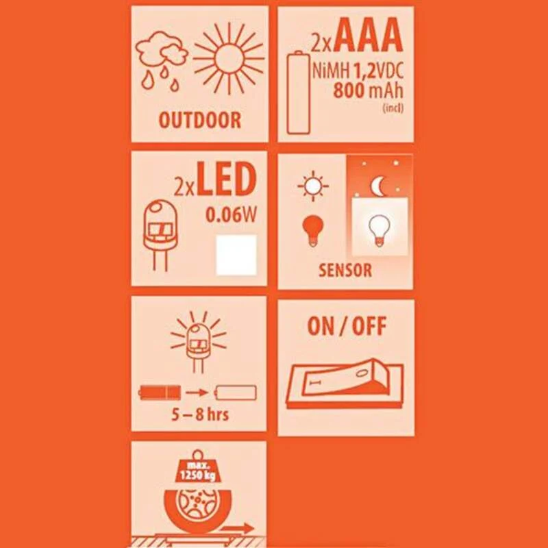 6x B-Ware Smartwares Solar-LED-Bodeneinbaustrahler Lugo Gartenleuchte Edelstahl IP44 14cm