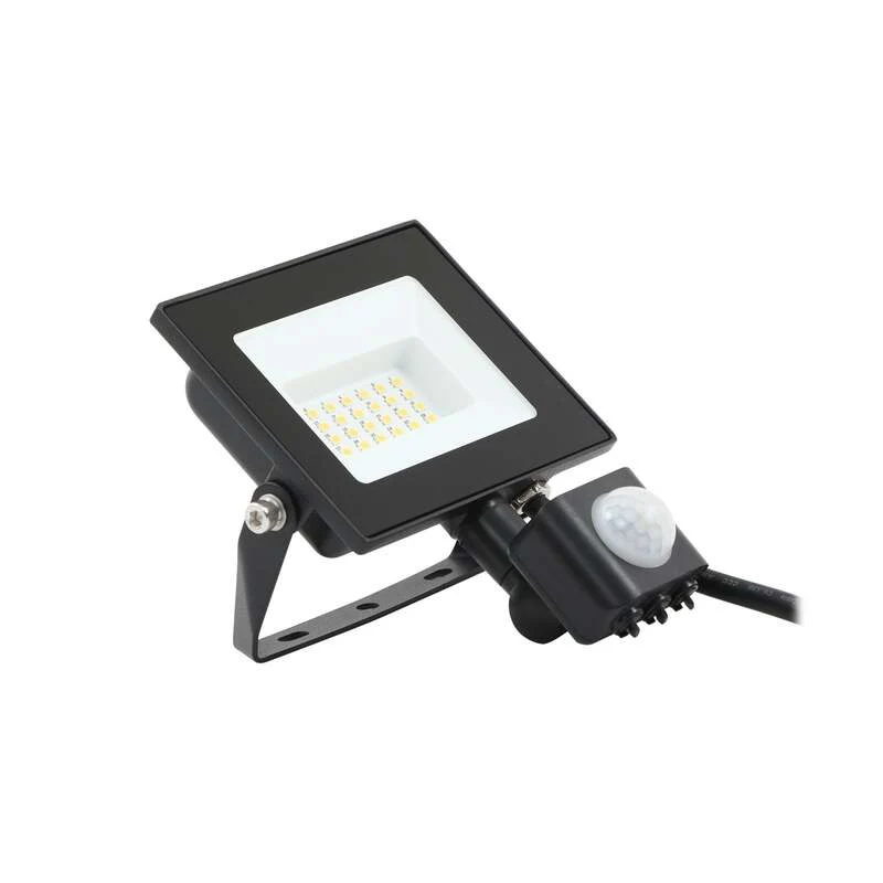 4x B-Ware Prios Außenstrahler LED 20W Maikel mit Bewegungsmelder 1620lm schwarz IP44 3000K