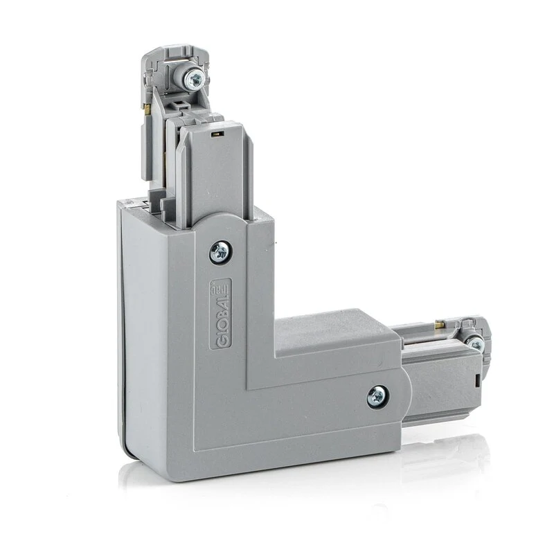 B-Ware GLOBAL Eckverbinder Noa Schutzleiter außen grau Verbinder Schienensystem