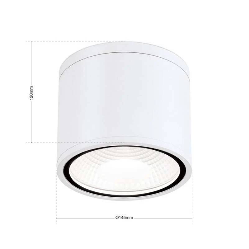 B-Ware Orion Deckenstrahler Außenleuchte Sputnik LED Strahler IP65 weiß Ø14,5cm 1030lm
