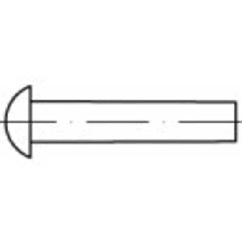 B-Ware TOOLCRAFT TO-5448540 Halbrundniete Rundkopfniete Niete 5 mm 500 Stück