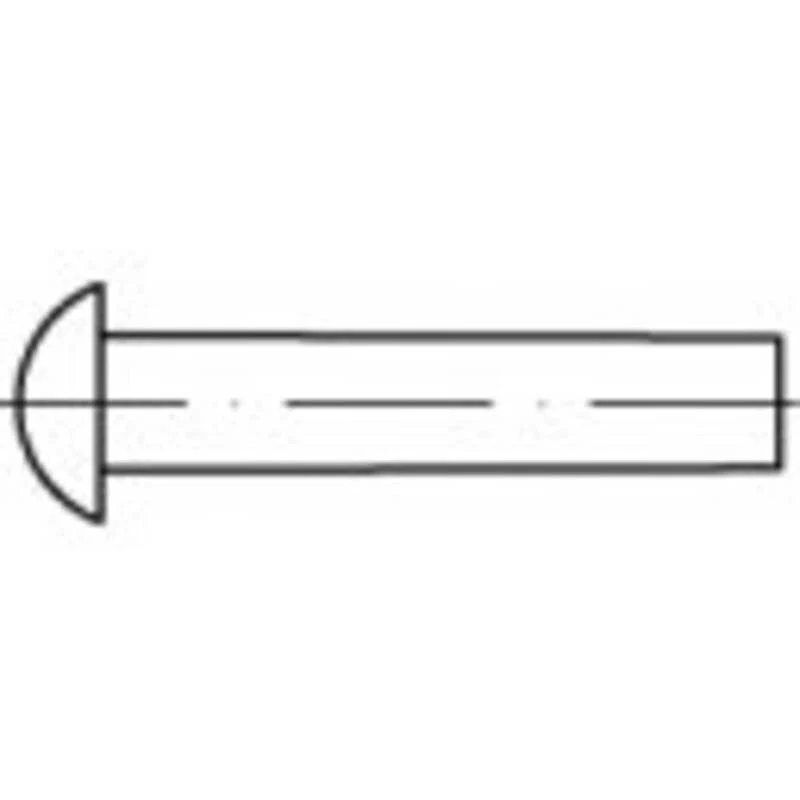 B-Ware TOOLCRAFT TO-5448540 Halbrundniete Rundkopfniete Niete 5 mm 500 Stück