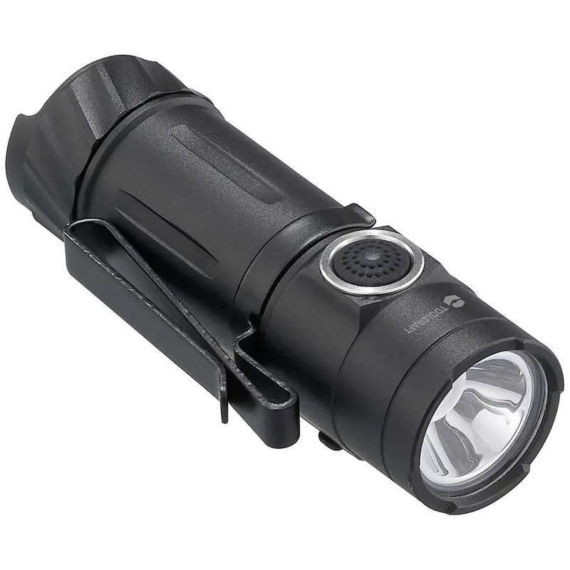B-Ware Toolcraf LED Taschenlampe Mini-Lampe Akku Schwarz verstellbar Aluminiumlegierung