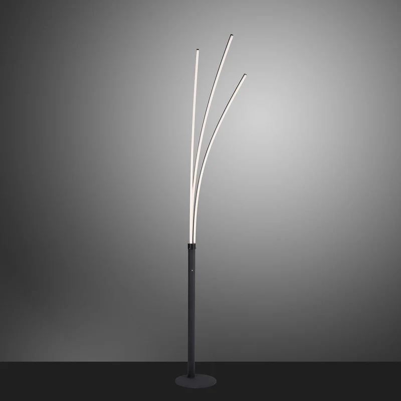 B-Ware JUST LIGHT LED Stehleuchte Maja dreiflammig Leuchte Stehlampe Leselampe schwarz