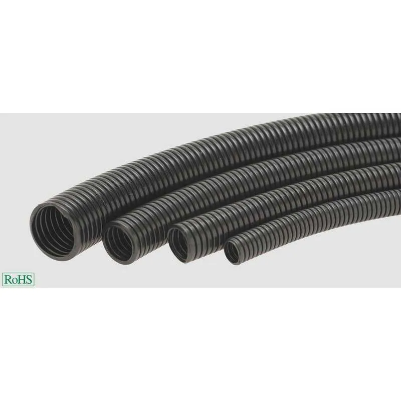 B-Ware HELU Schutzschlauch Wellrohr 6,7mm Kunststoff Polypropylen Schwarz HELUcond 100m