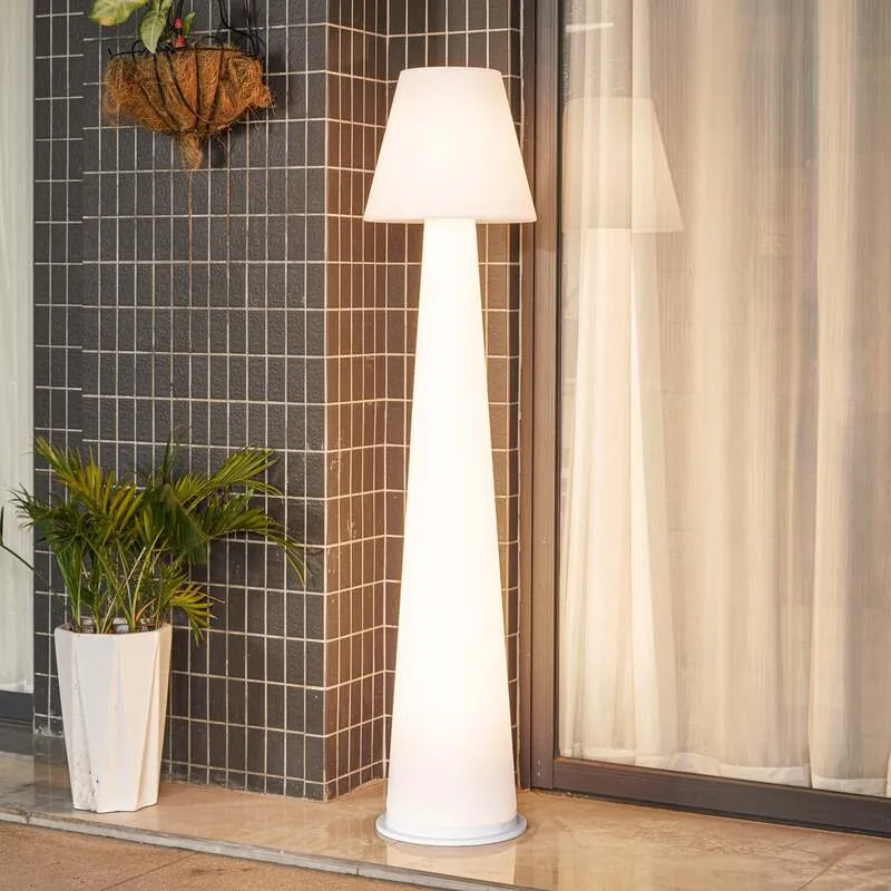 B-Ware Lucande LED-Akku-Terrassenleuchte Gauri dimmbar Gartenlampe schwarz 153cm IP44