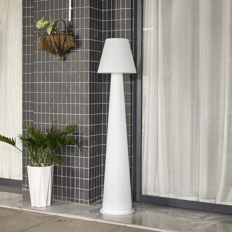 B-Ware Lucande LED-Akku-Terrassenleuchte Gauri dimmbar Gartenlampe schwarz 153cm IP44