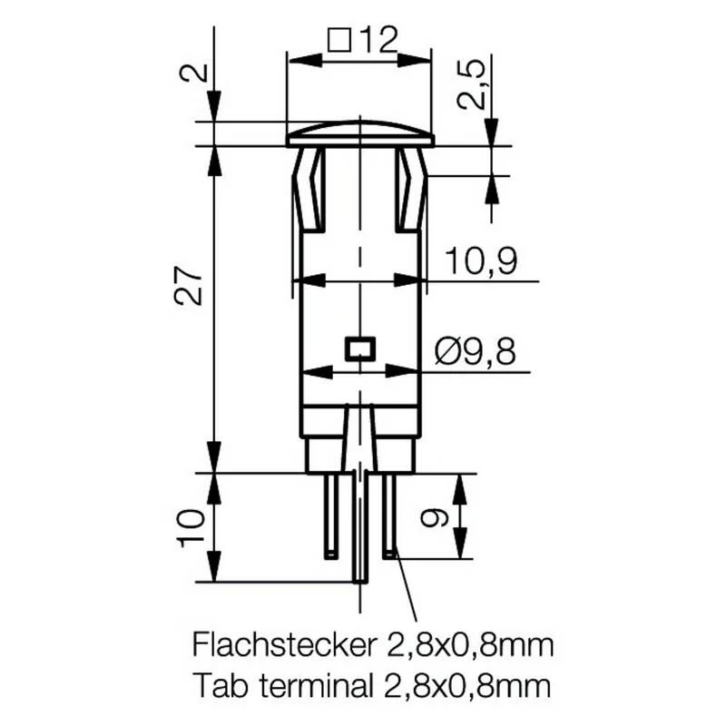 17x B-Ware Signal Construct LED-Signalleuchte SKHH10724A grün 24V DC/AC Lampe 10mm 1 Stück