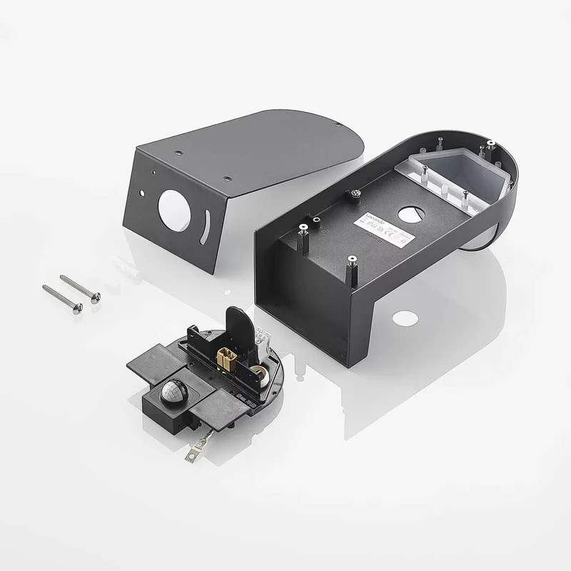 B-Ware Lucande Außenleuchte Jasmia LED Gartenlampe Sensor dimmbar dunkelgrau IP44 25cm