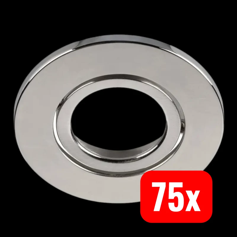 75x B-Ware SLV Abdeckung Hülle Downlight Aluminium Grau Universal IP20 rund 88 mm 75 STÜCK