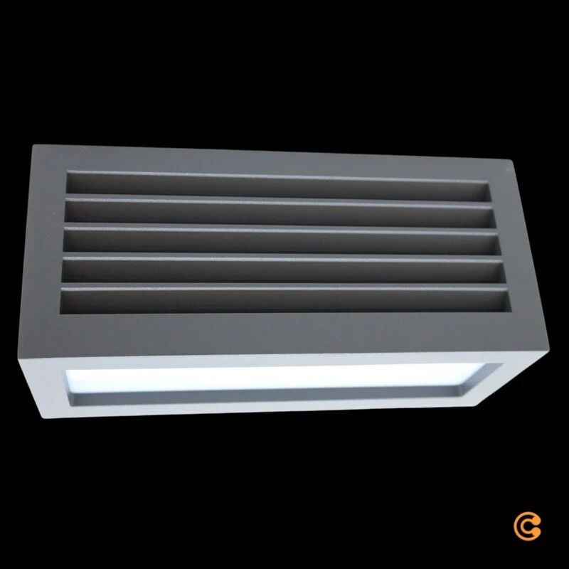 4x B-Ware Deko Light Wandleuchte Wandaufbauleuchte Wall Line III E27 Anthrazit Alu 4 STÜCK